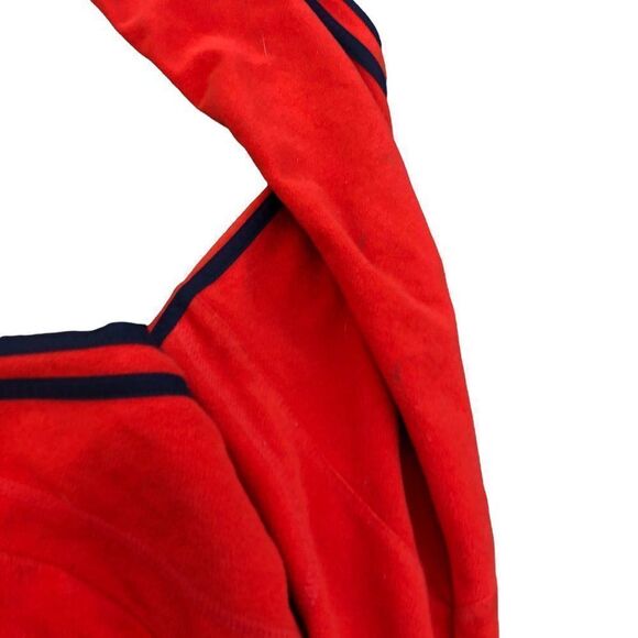 ADIDAS Fleece Jacket Sunburst Orange/Red Large - Picture 5 of 7